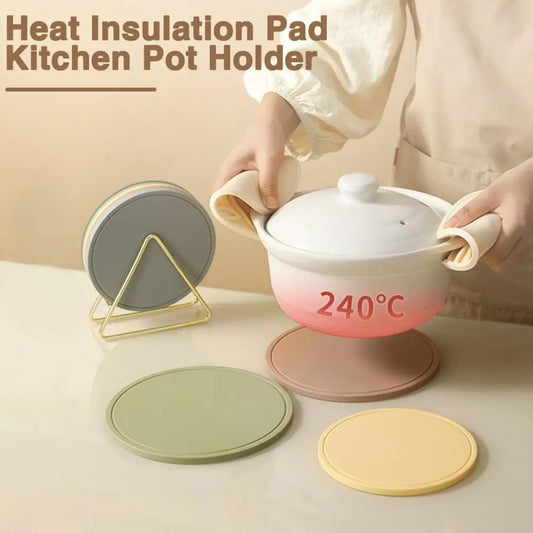 Round Silicone Pot Holder Non-slip High Temperature Resistant