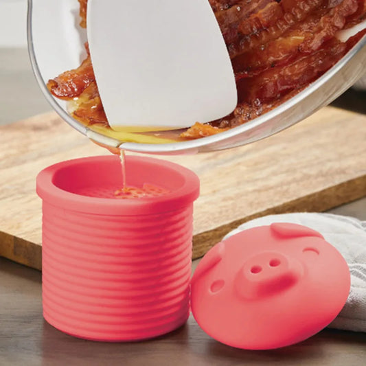 Silicone Pig Shape Grease Separation Filter Frying Oil Container