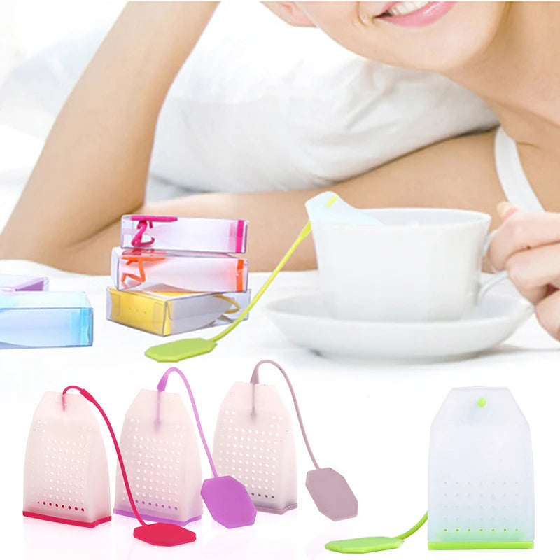 Hot Selling Bag Style Silicone Tea Strainer Herbal Spice Infuser